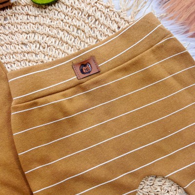 Conj. de Malha 3 peças - Leão com Jubinha - Off White e Ferrugem